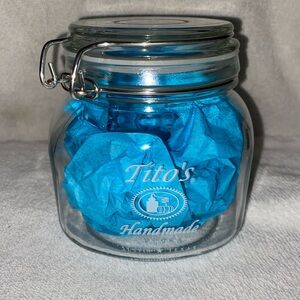 Tito’s Handmade Vodka glass mason jar
